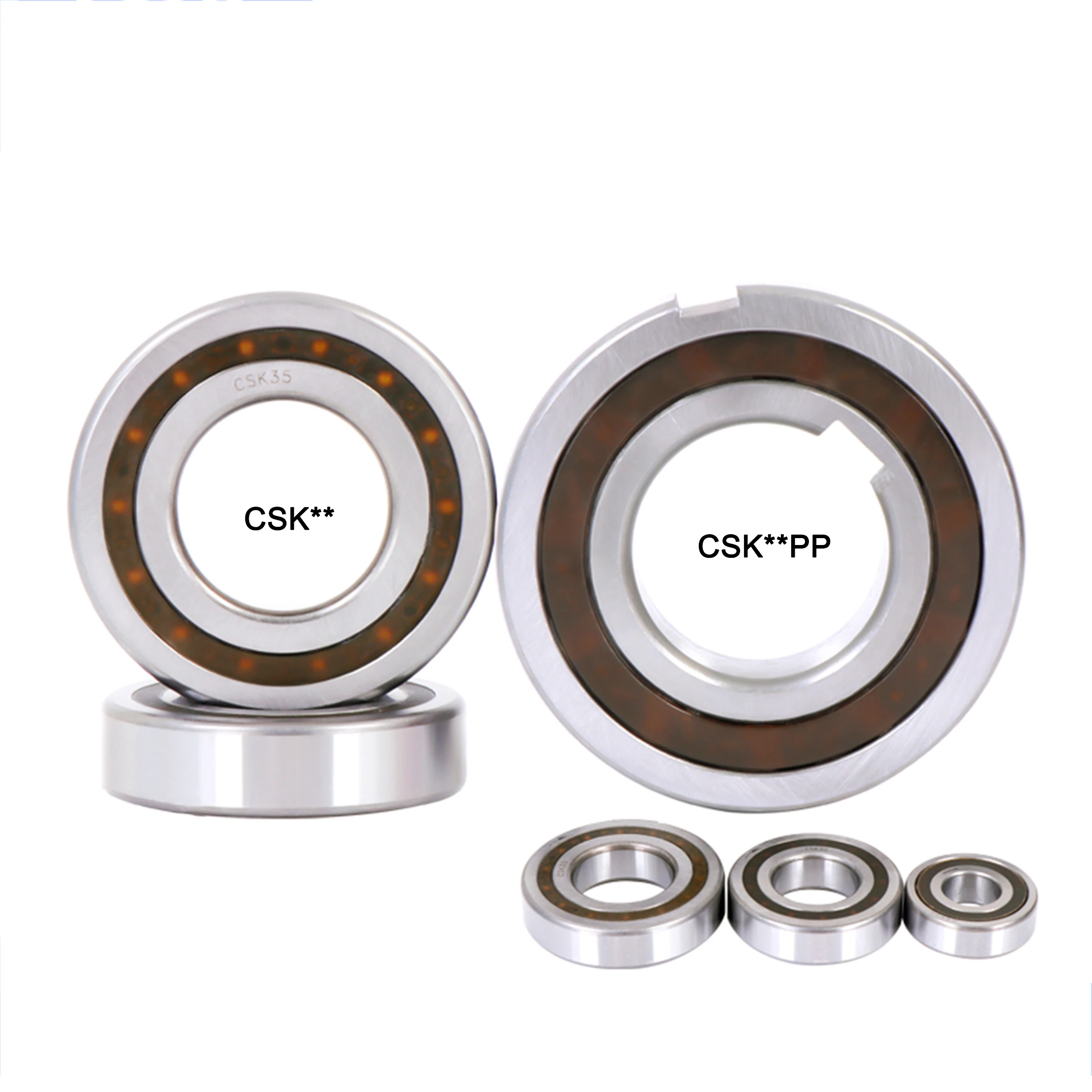 One Way Bearing CSK8/CSK12/CSK15/CSK17/CSK20/CSK25/CSK30/CSK35/CSK40/P/PP With Keyway Clutch Backstop Bearing Dual Keywa