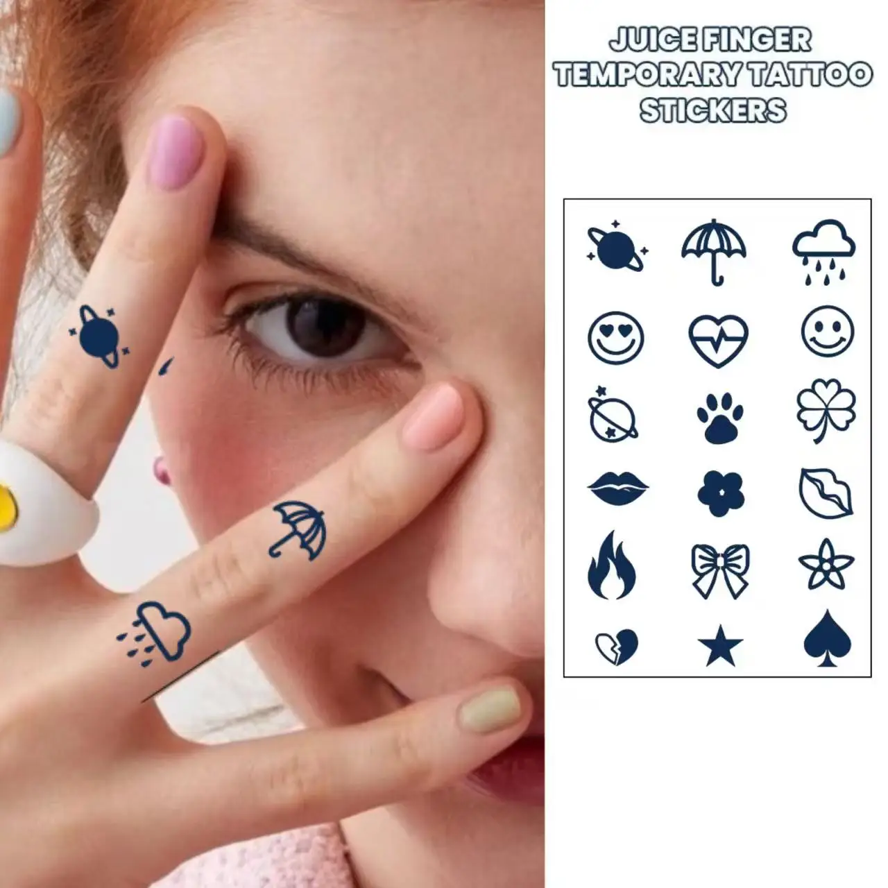 

Полупостоянная татуировка на палец с травяным соком, водонепроницаемая погода, небольшой узор, долговечная небликовая наклейка