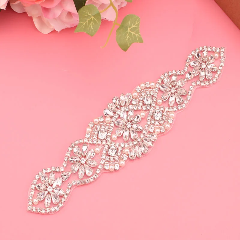 Rhinestone Bridal belt wedding with crystal diamond pearl wedding dress accessories belt sash for wedding dress