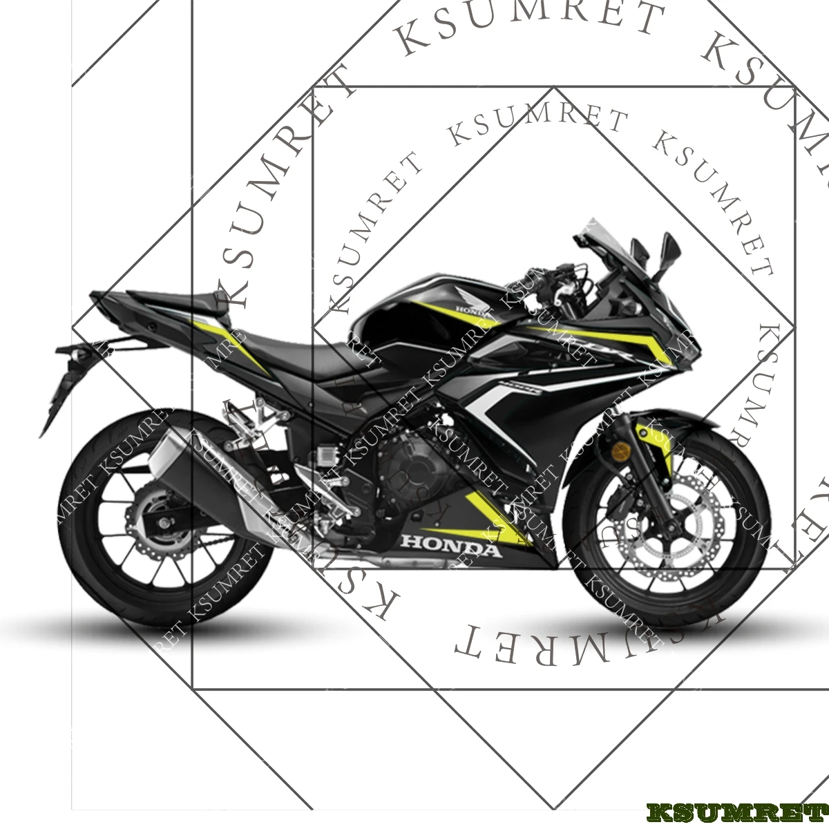 لهوندا CBR400R دراجة نارية ملصق شعار خزان الوقود ملصقات الشارات #3