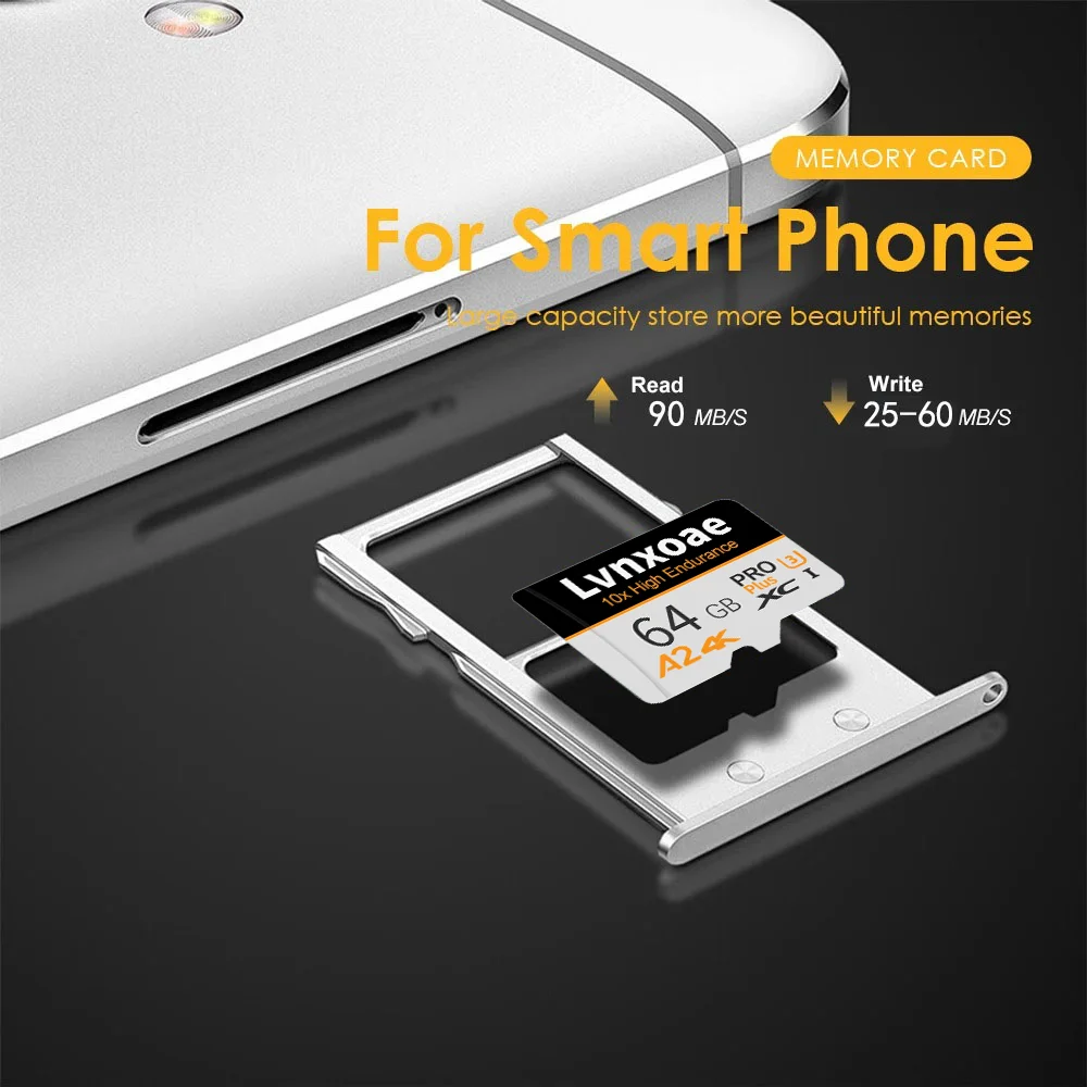بطاقة ذاكرة Microsd عالية السرعة 128 جيجابايت 64 جيجابايت U3 C10 A2 V30 4K بطاقة Micro SD 32 جيجابايت 16 جيجابايت حتى 90 ميجا بايت/ثانية بطاقة فلاش TF لكاميرا الهاتف
