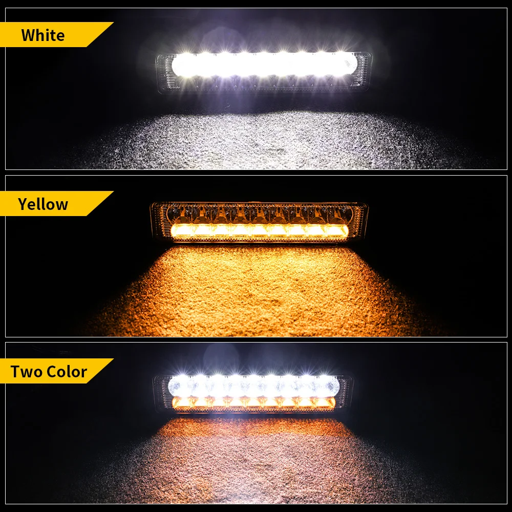 LED Work Light Bar Driving Lamp Portable Waterproof LED Flood Lights for Outdoor Camping Hiking SUV Boat Offroad Accessories