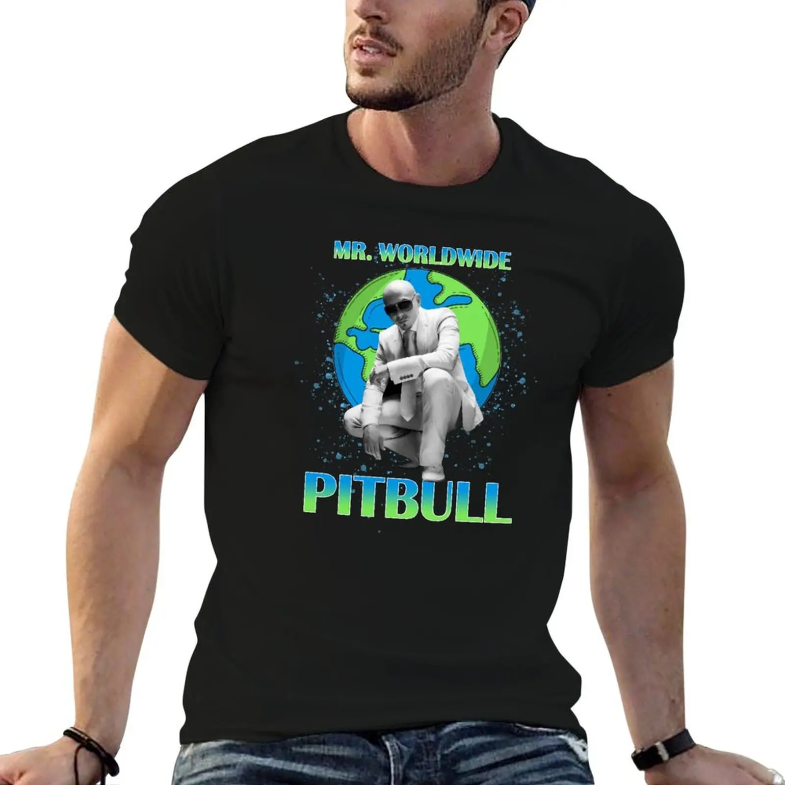 

Футболка Pitbul Mr.Worldwide, мужские хлопковые мягкие мужские футболки, летняя футболка