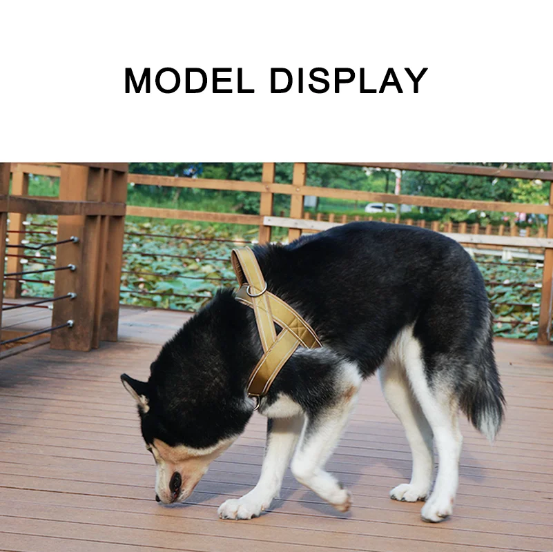 600 Denier Nylon Pet Harness With High Tensile Strength And Reflective Line, Suitable For Medium To Large Dogs,Dog Training