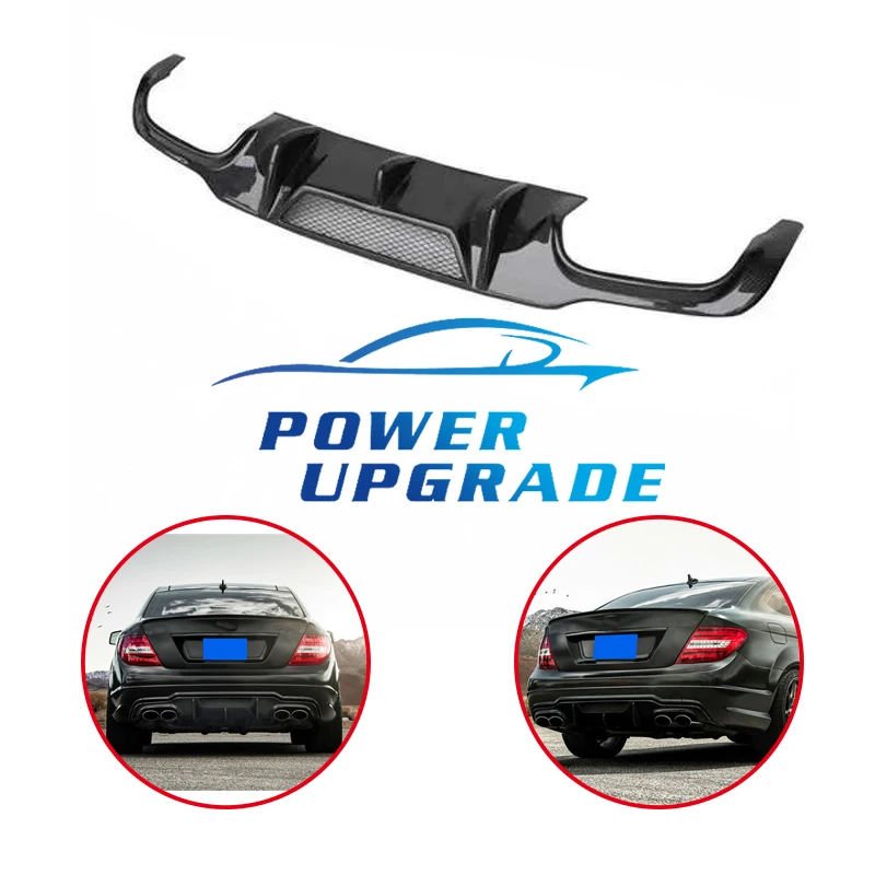 

Car Body Kit Rear Diffuser Lip For BenZ C Class C W204 C63 2012 - 2014 years High Quality Carbon Fiber Rear Bumper Lip Diffuser