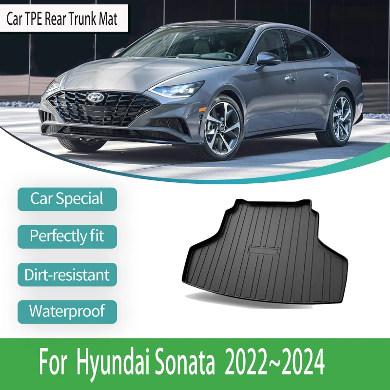 

Fit For Hyundai Sonata DN8 2022~2024 Trunk Storage Pad TPE Anti-scratch Protection Carpet Mud Tappetini Car Interior Accessories