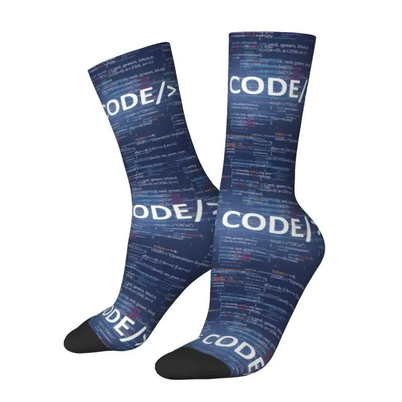 Fashion Lets Code Socks Women Men Warm 3D Print Computer Science Hacker Programmer Sports Football Socks