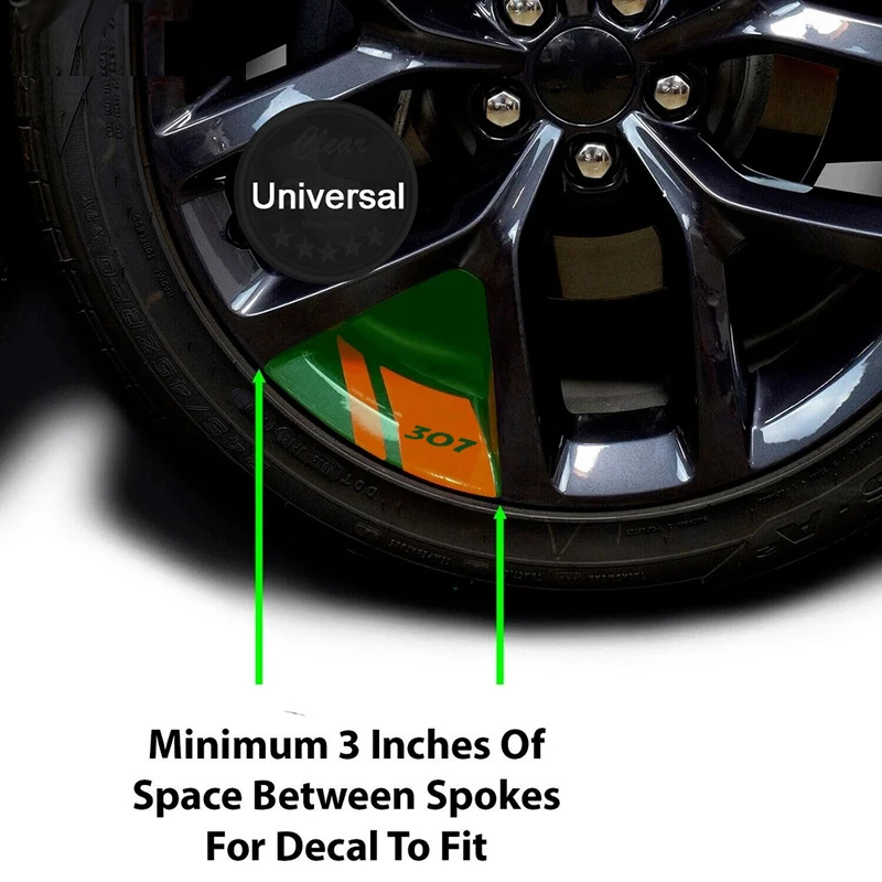 

6Pcs Reflective Car Wheel Rim Sticker For Peugeot 106 107 206 207 208 307 308 408 508 RCZ 3008 5008 2008 4007