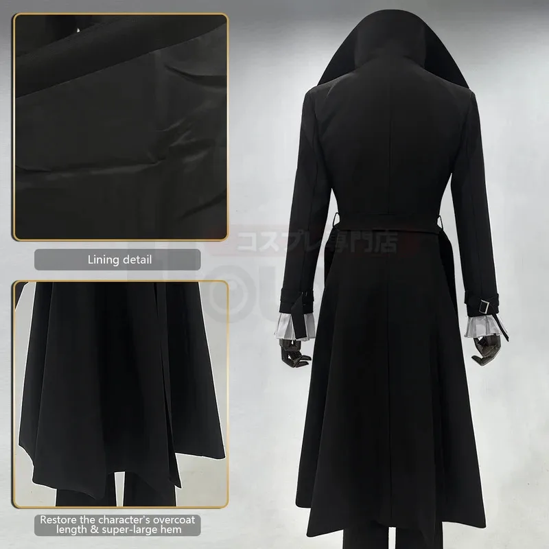 

CyBungo аниме Akutagawa Ryunosuke косплей костюм парик оверсайз пальто на подкладке эластичные брюки рубашка пояс повседневное ношение Cos