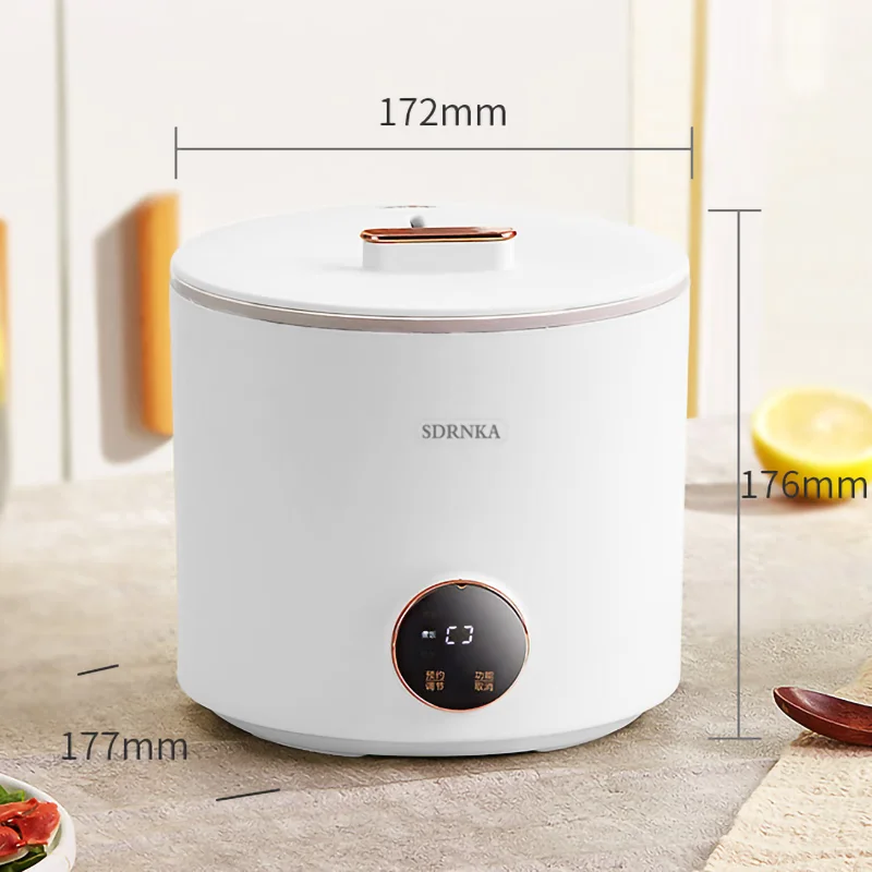 

Smart Mini Rice Cooker for Home Use 1.6L Capacity Ceramic Coating Non-stick Inner Pot Preset Timer Rice Cooker 220V