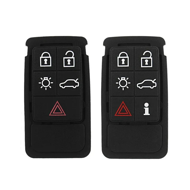 Silicone Smart Key Pad Remote Car Shell Case For Volvo S60 V60 S70 V70 XC60 XC40 XC70 Repair Rubber Pads Mat 5/6 Button
