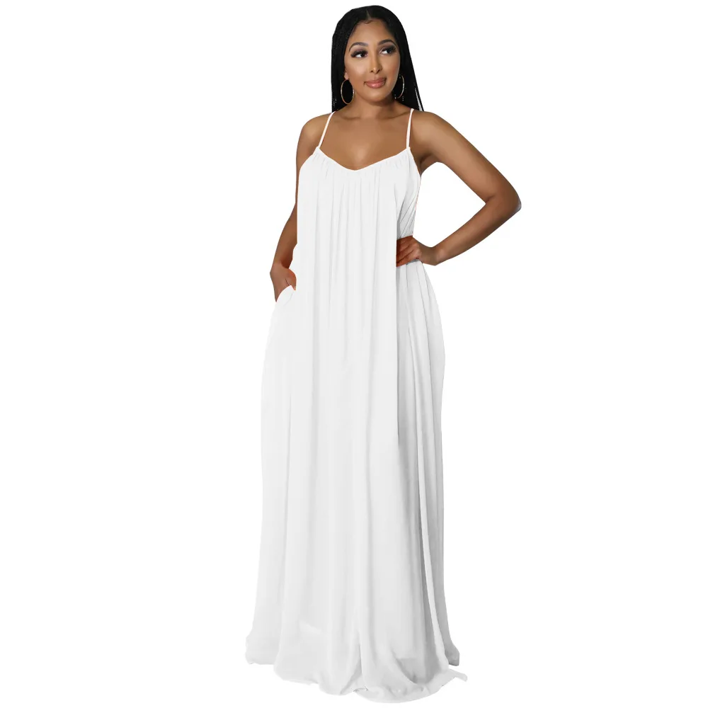 

Sexy Bal Chiffon Dr Pure Color Casual Strapl Gown mid Waist Knitted Thi Summer Dr for Teens Chinese Production