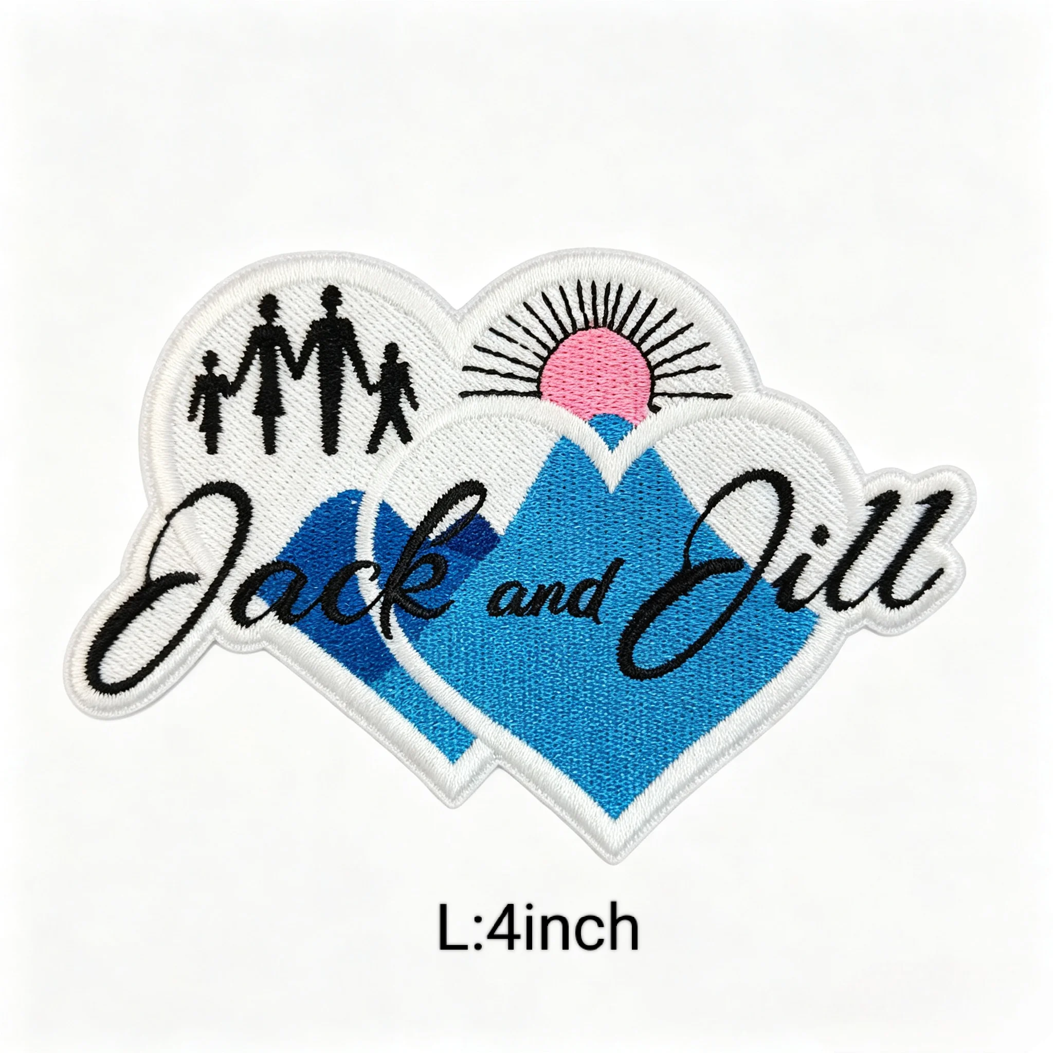 4 Inch Jack and Jill Of America Embroidery Chenille Patch Pink Blue Iron On Patches 1938 Number Applique For Hoodie Jacket Hats view 3