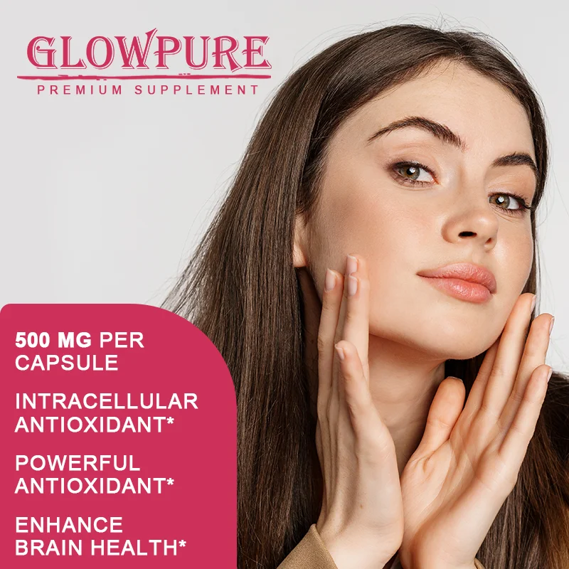 Glutathione Capsules for Antioxidant Anti-Aging, Glowing Whitening Skin, Detox, Immune System and Nails Hair Health