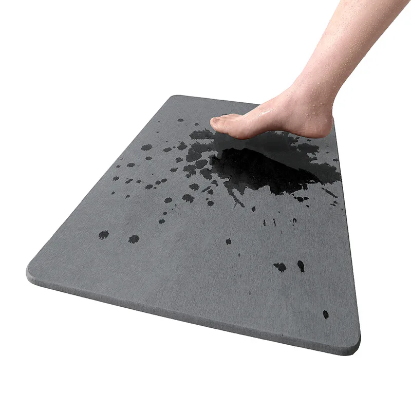 Bathroom Diatomaceous Earth Bath Mat 39x60 cm - Highly Absorbent Anti slip, Made of High Quality Diatomaceous Earth, Can Dry Ins