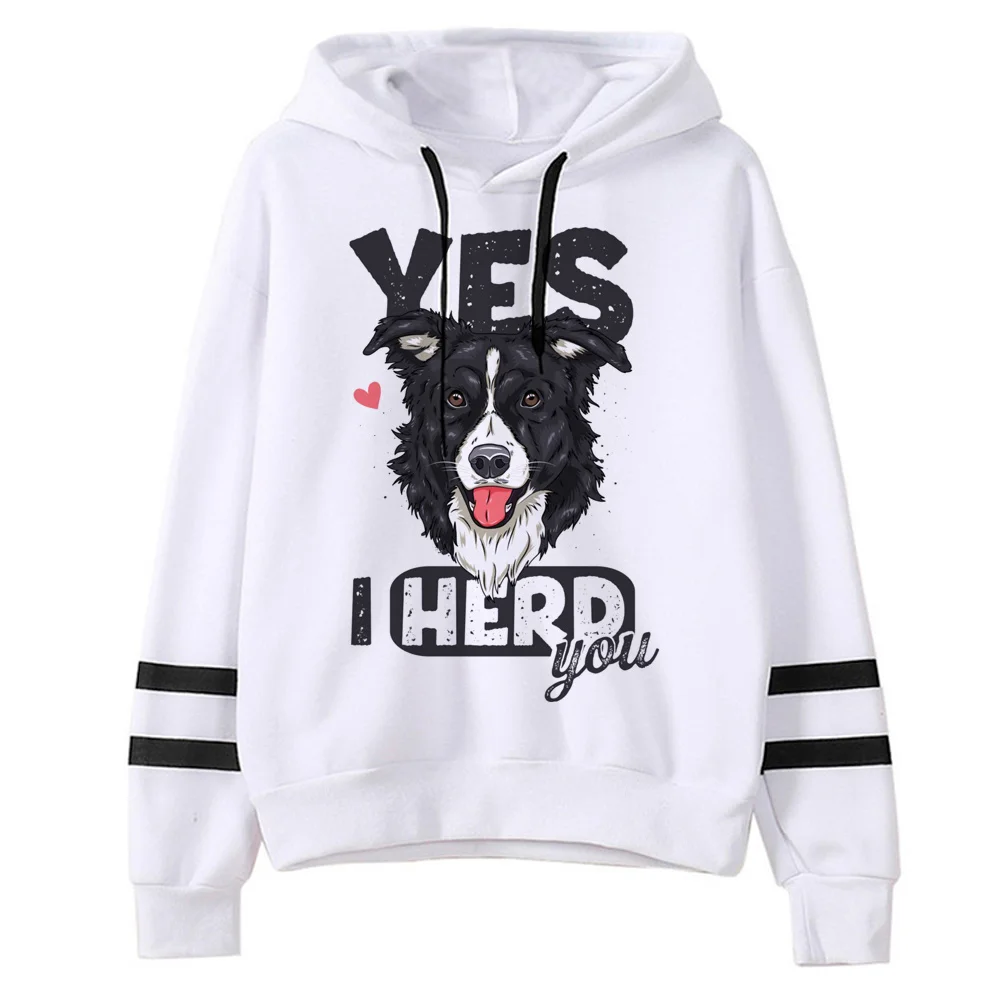 Sudadera con capucha Border Collie para mujer, chándal vintage de estética de los años 90, y2k, Camisa con capucha, Jersey harajuku