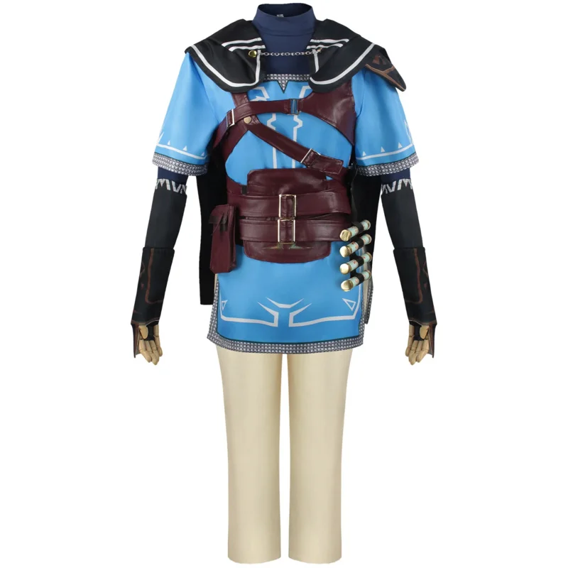 Game Link Cosplay Costume for Men Cloak T-Shirts Pants Uniform Accessories Anime Halloween Carnival Party Clothes