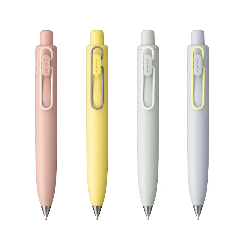 New UNI UMN-SP Press Neutral Pen Color Clip Contrast Limited Edition Black Mini Pocket Pen Quick Drying Cute