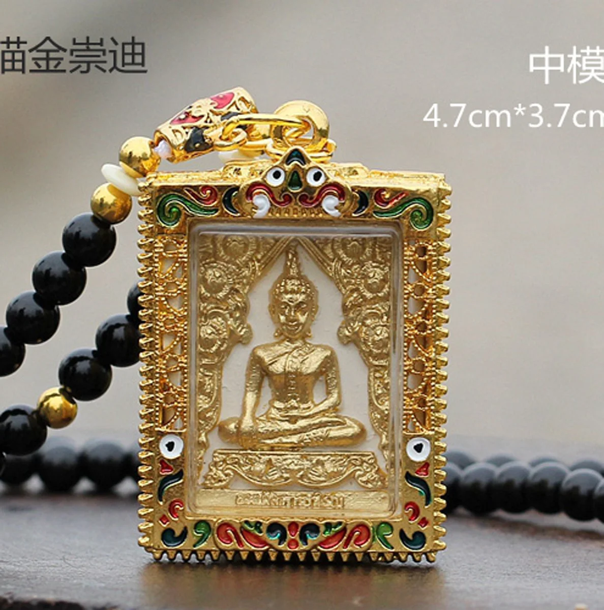 

GOOD Thailand temple master Buddha card Effective CPendants bless family safe luck bring wealth money A02