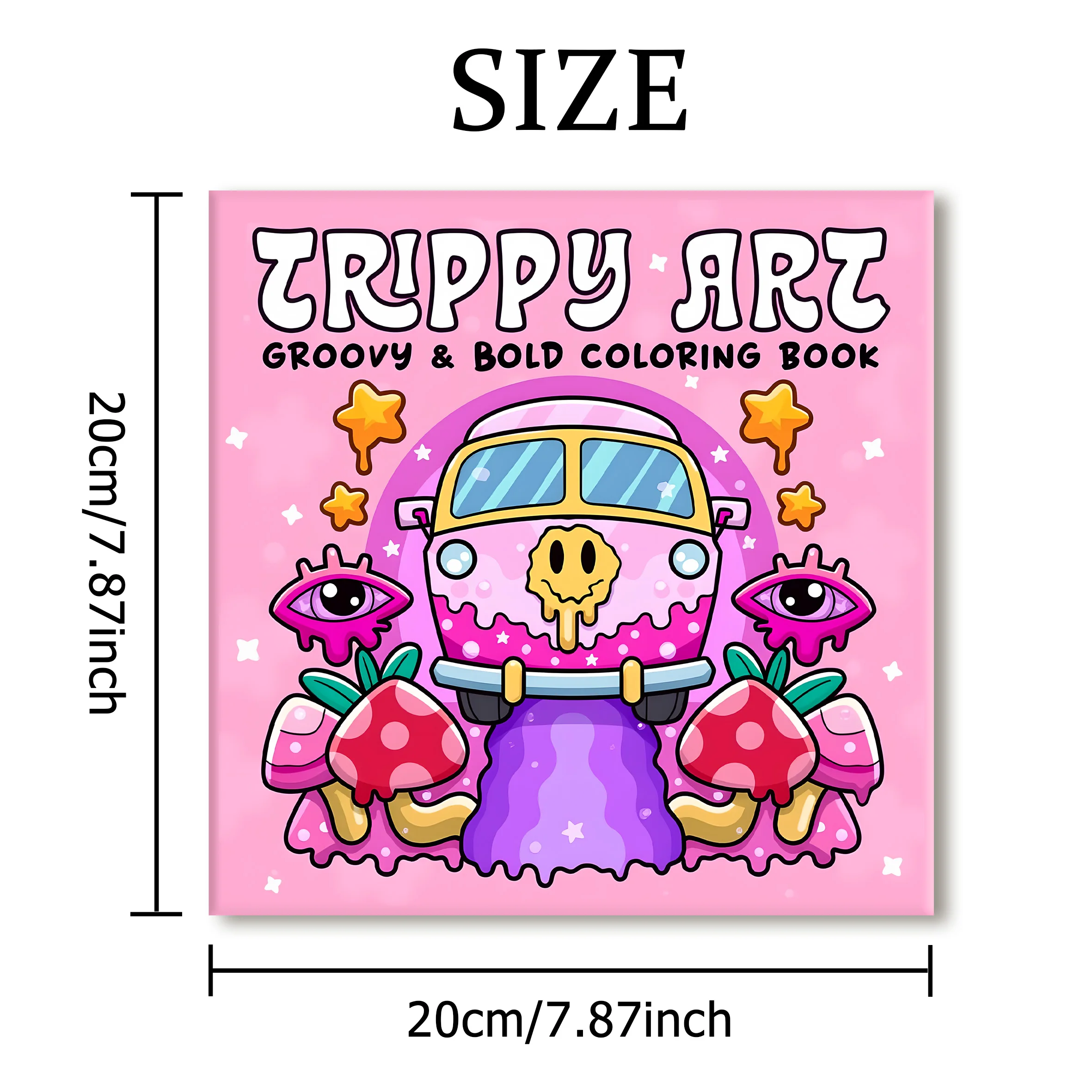 TRIPPY ART Patterns Coloring Book for Adults Cute Drawing Book Perfect Gift for Party and Birthday