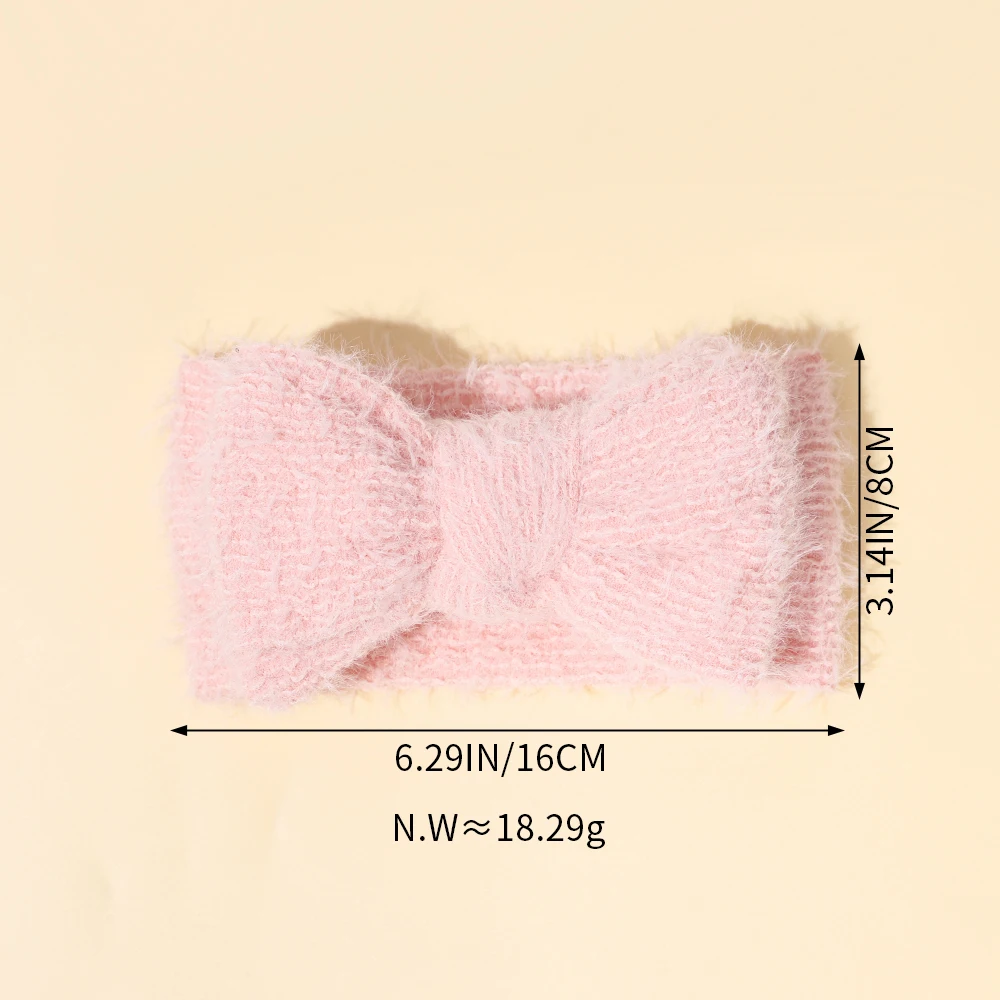 Baby Accessories For Newborn Toddler Kids Baby Girl Boy Headbands Fabric Hairband Solid Colored Plush Warm Hair Accessories image 5