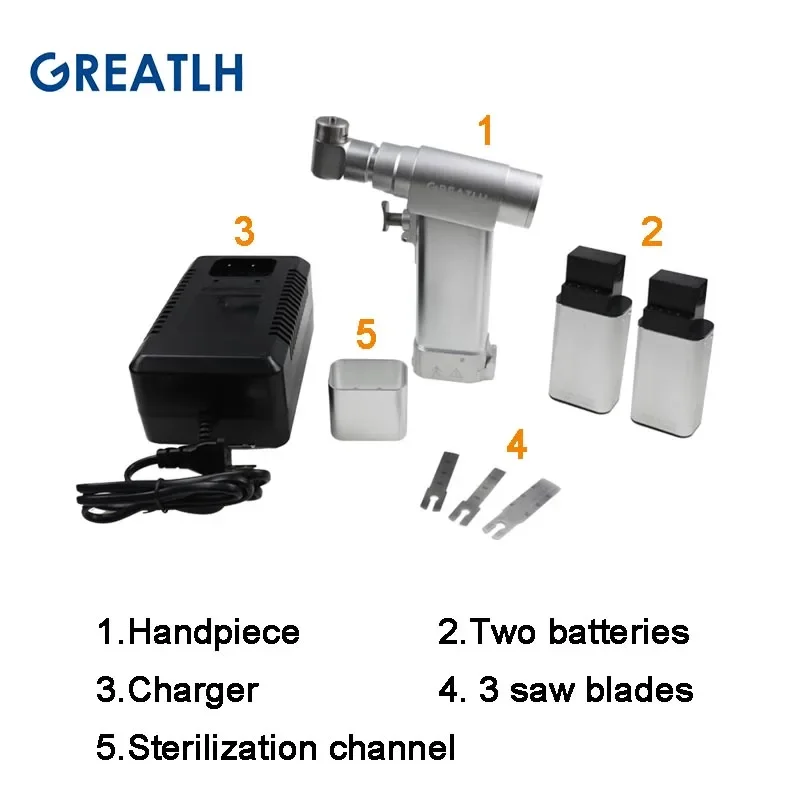 GREATLH Orthopädische Mini-Elektro-Knochensäge, Mikro, kleine oszillierende Säge, Bohrer, Handsäge, autoklavierbar, Veterinärwerkzeuge, Haustier
