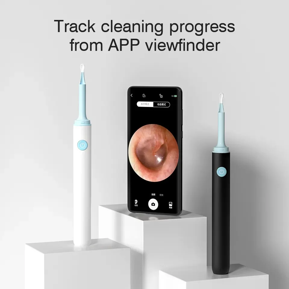 3.9mm Wireless Visual Ear Pick HD Otoscope Luminous Silicone Ear Scoops Portable Ear Wax Removal for Android IOS Ear Cleaner