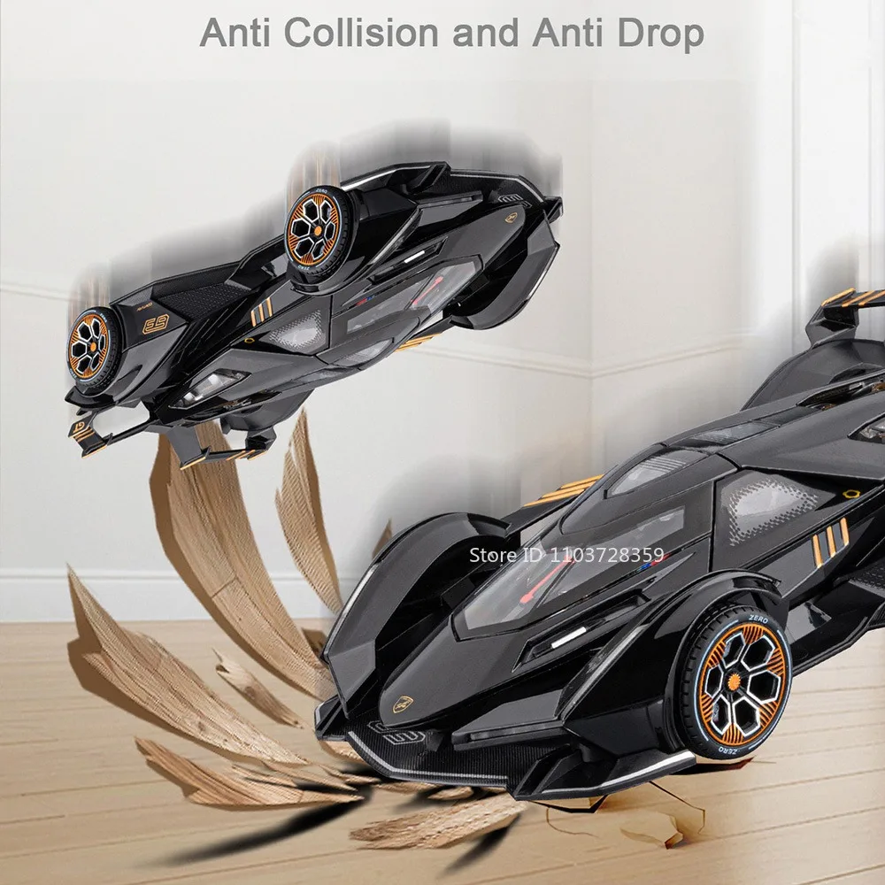 ✨   Mini carro esportivo em liga 1:24 |   Portas abertas + som-luz realista + zoom pull-back – Top presente infantil!