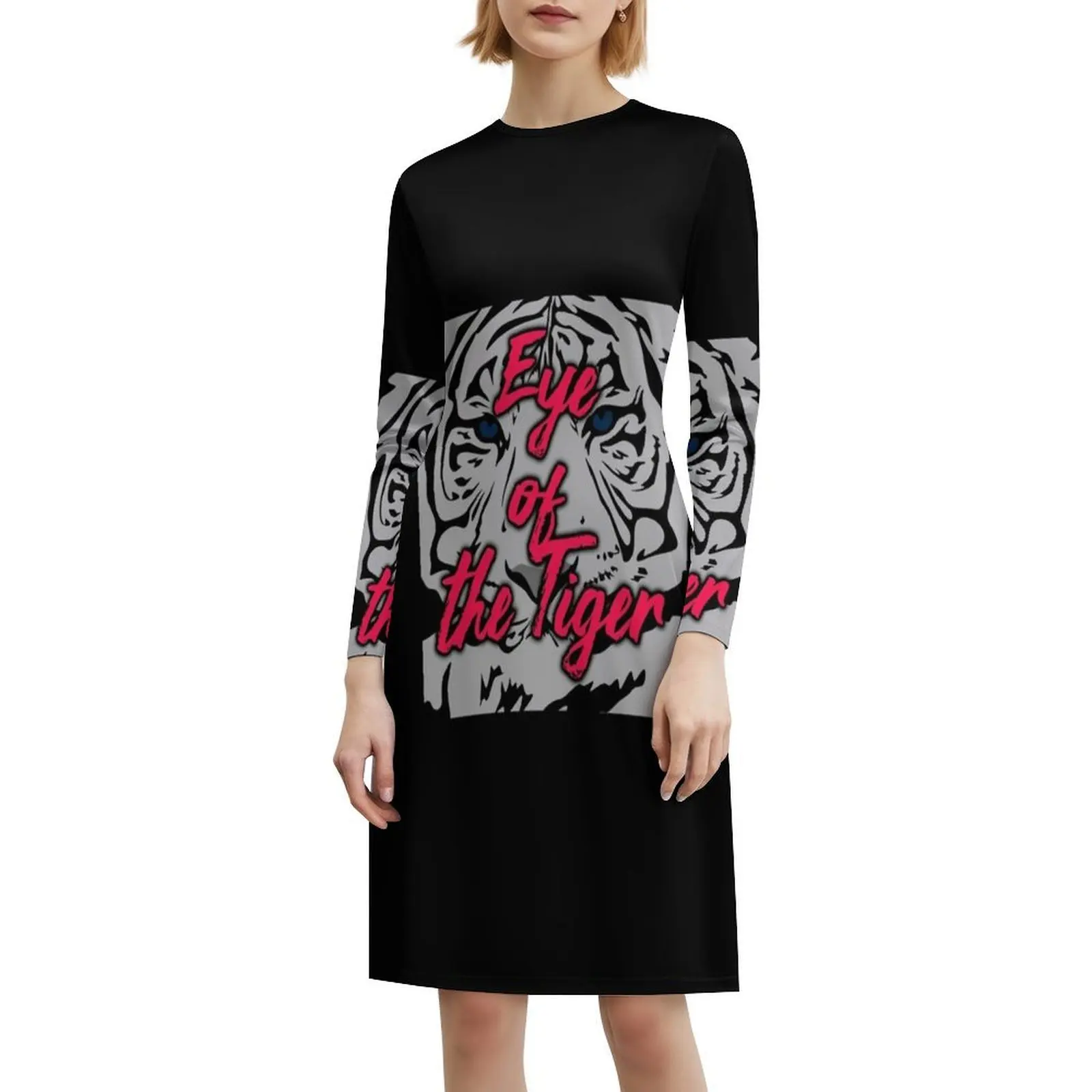 فستان حفلات نسائي من عين النمر ملابس عصرية مطبوعة للنادي للسيدات بحروف عين النمر موسيقى حضرية #6