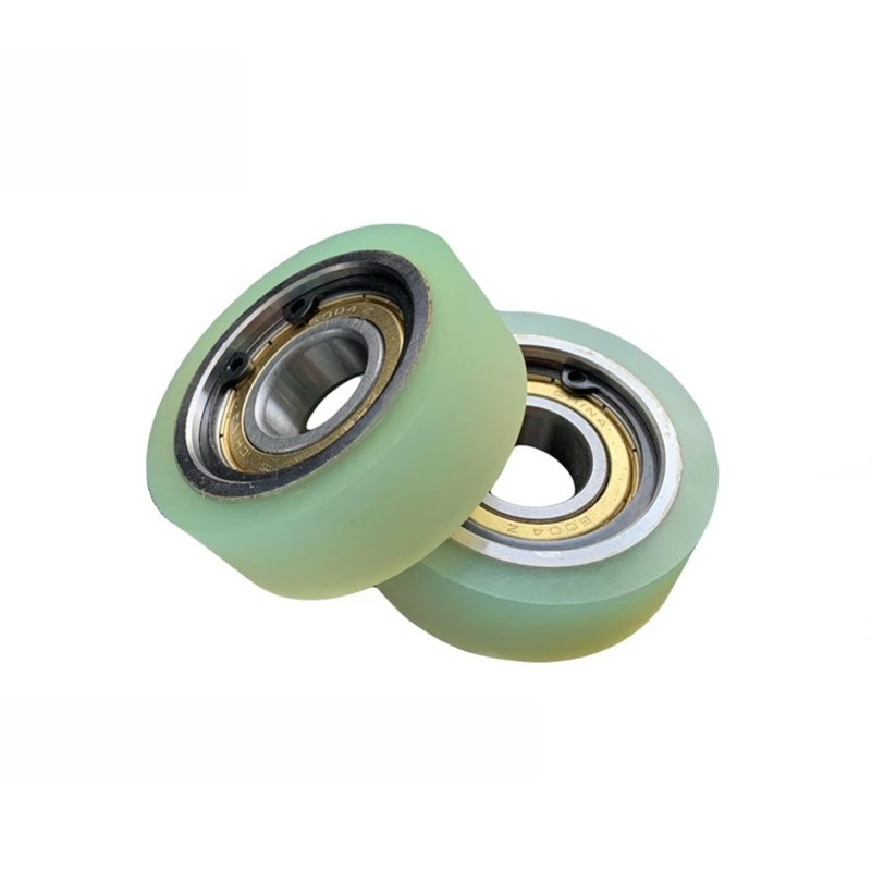Polyurethane-coated Rubber Wheel Unpowered Roller Single Bearing Guide Wheel Rubber Roller Zipper Machine Rubber Wheel