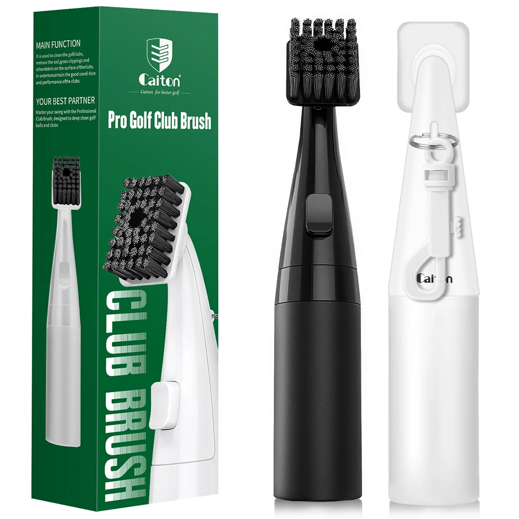 

Caiton Golf Club Water Brush Cleaner, Manual Water Control Groove Brush with Durable Bristles, Large Capacity Portable Golf Gift
