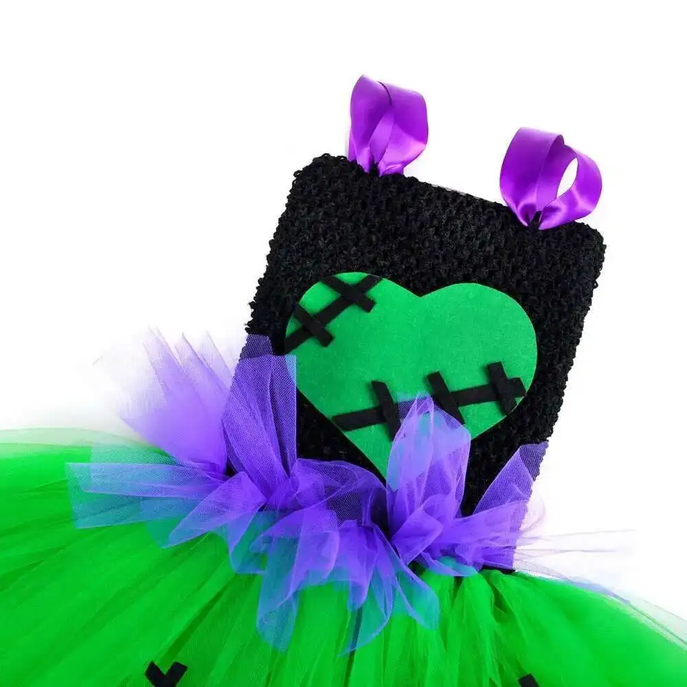 أزياء دمية الفودو المكسورة للفتيات فستان توتو فاخر للهالوين المخيف للأطفال ملابس تنكرية لحفلات الكرنفال ملابس زاحفة #5