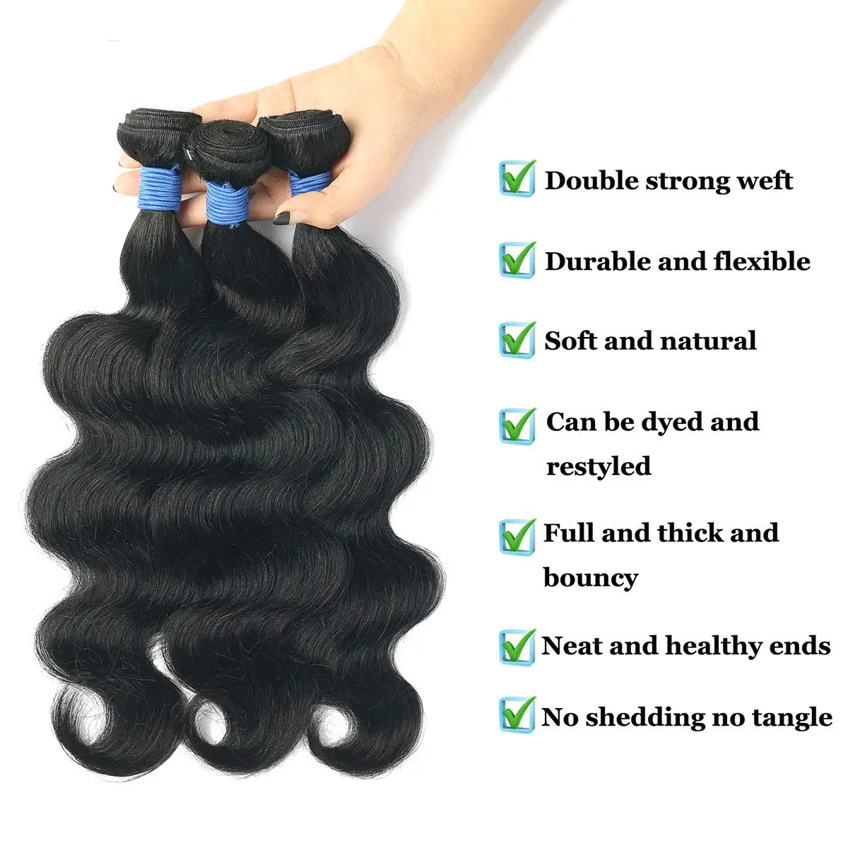 38 40 Inch Body Wave 3 4 Bundles Brazilian Remy 100% Unprocessed Human Hair Wavy Doule Drawn Bundles Weave Extensions