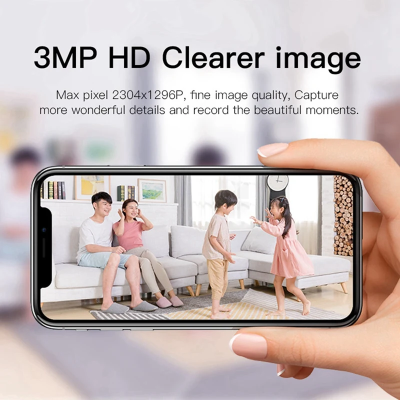 New-3MP Wireless Wifi Camera PTZ IP Dome Camera Smoke Alarm Absent Detection Home Security CCTV Intercom Baby Monitor Camera