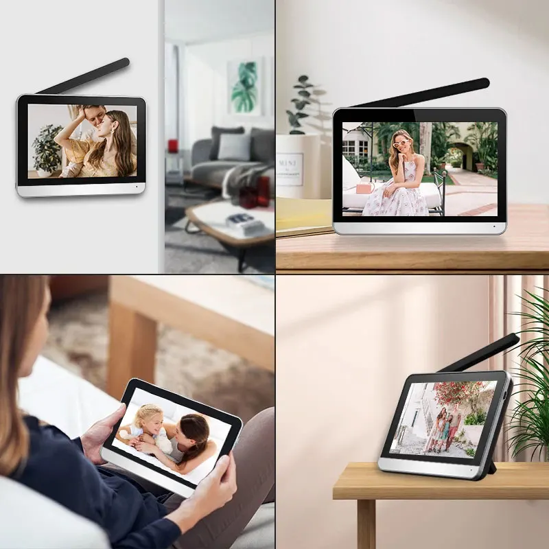 Wireless Voice Intercom Doorbell 2 Way Talk Camera Video Intercom System for Home Wifi Tuya 1080P 7 Inch Touch Screen Monitor