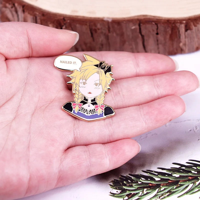 Game Final Fantasy Hard Enamel Pin Kawaii Cloud Strife Badge Brooch Gamer Gift Jewelry