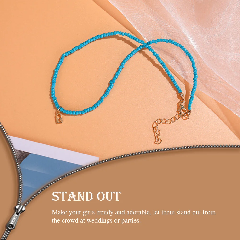 3pcs Children's Necklace Premium Plastic Beads Colorful Adjustable Stage Performance Decors Party Wedding Favor Gift for Girls