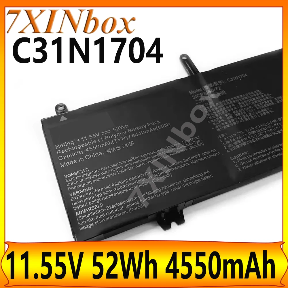 

Аккумулятор для ноутбука 7XINbox C31N1704 11,55 В, 52 Втч, 4550 мАч для серии Asus ZenBook Flip 15 UX561UD Q535U Q535UD-BI7T11
