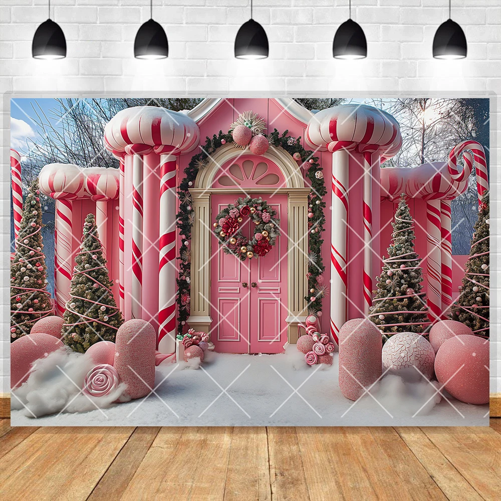 Winter Christmas Aurora Castle Snowflake Scene Aldults Kids Baby Family Party Backdrop Custom Room Photo Poster Decor Background