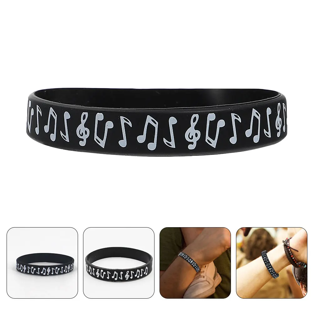 

24 Pcs Wristband Note Bracelet Men Women Silica Gel Colored Wristbands for Events