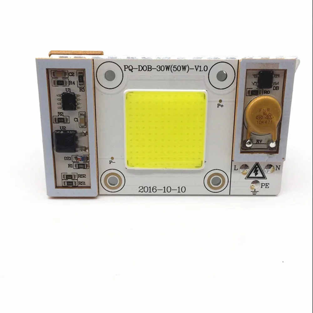 

5 шт., 50 Вт, 170-265 В, светодиодный чип высокой мощности, встроенный драйвер, белый, 6000 К/теплый белый, 3500 К/4500 К/10000 К/10000 К/20000 К/30000 К, светодиод спектра