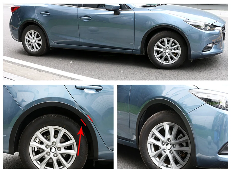 Universal Gummi Kotflügel Flares Auto Lip Rad Augenbraue Rad Arch Abdeckungen Extensions Protector Kratzfest Gummi Kotflügel Auto – Detail 6