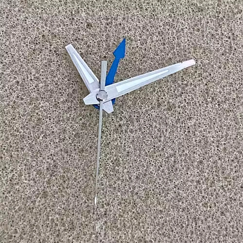 Manecillas de reloj NH34, cuatro punteros, plateado, blanco, azul, accesorios de reloj para movimiento NH34