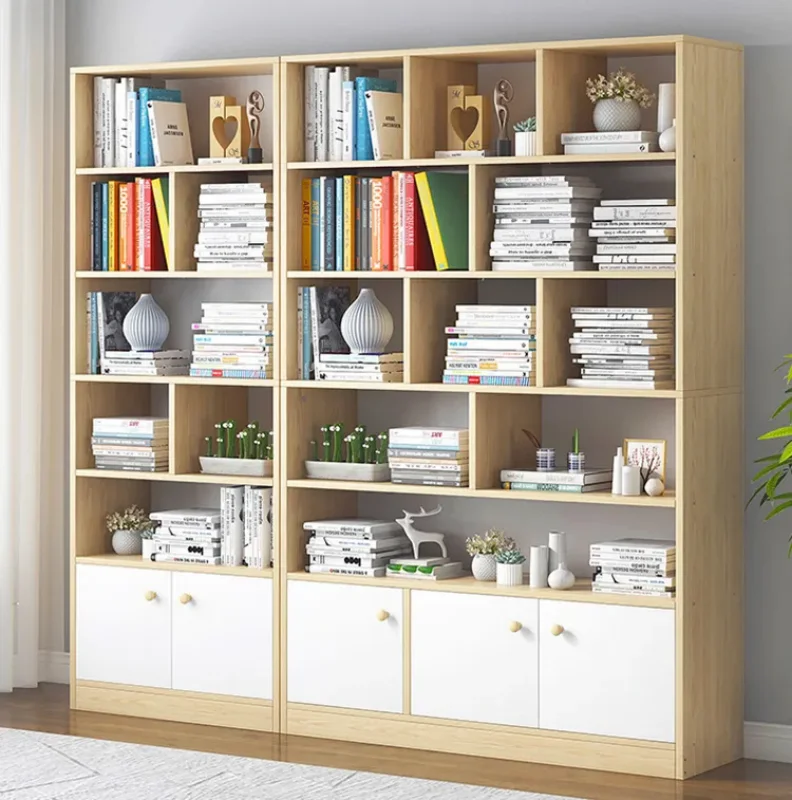 Modern floor-standing creative wooden bookshelf bookcase bookcase bookcase