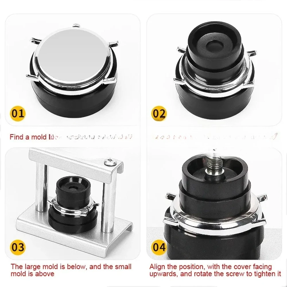 مجموعة أدوات الضغط المعدنية الاحترافية لإغلاق آلة السد المعدنية لتغيير مجموعة صيانة صانع الساعات البطارية #6