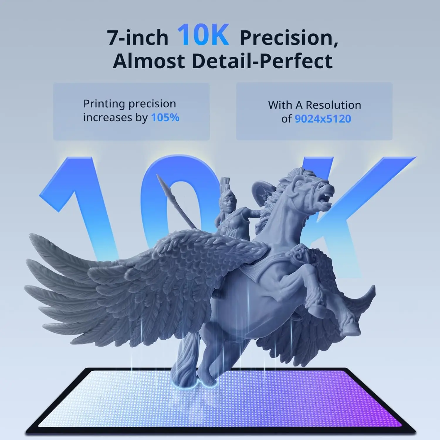 ANYCUBIC Photon Mono 4 Ultra 10K Resin 3D Printer 7'' HD Mono Screen with COB Light Source 120mm/h Fast Printing and Wash 3.0