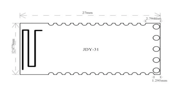JDY-31 SPP-C Bluetooth-kompatible serielle Pass-Through-Modul drahtlose serielle Kommunikation von Maschine drahtlose sppc ersetzen – Detail 1
