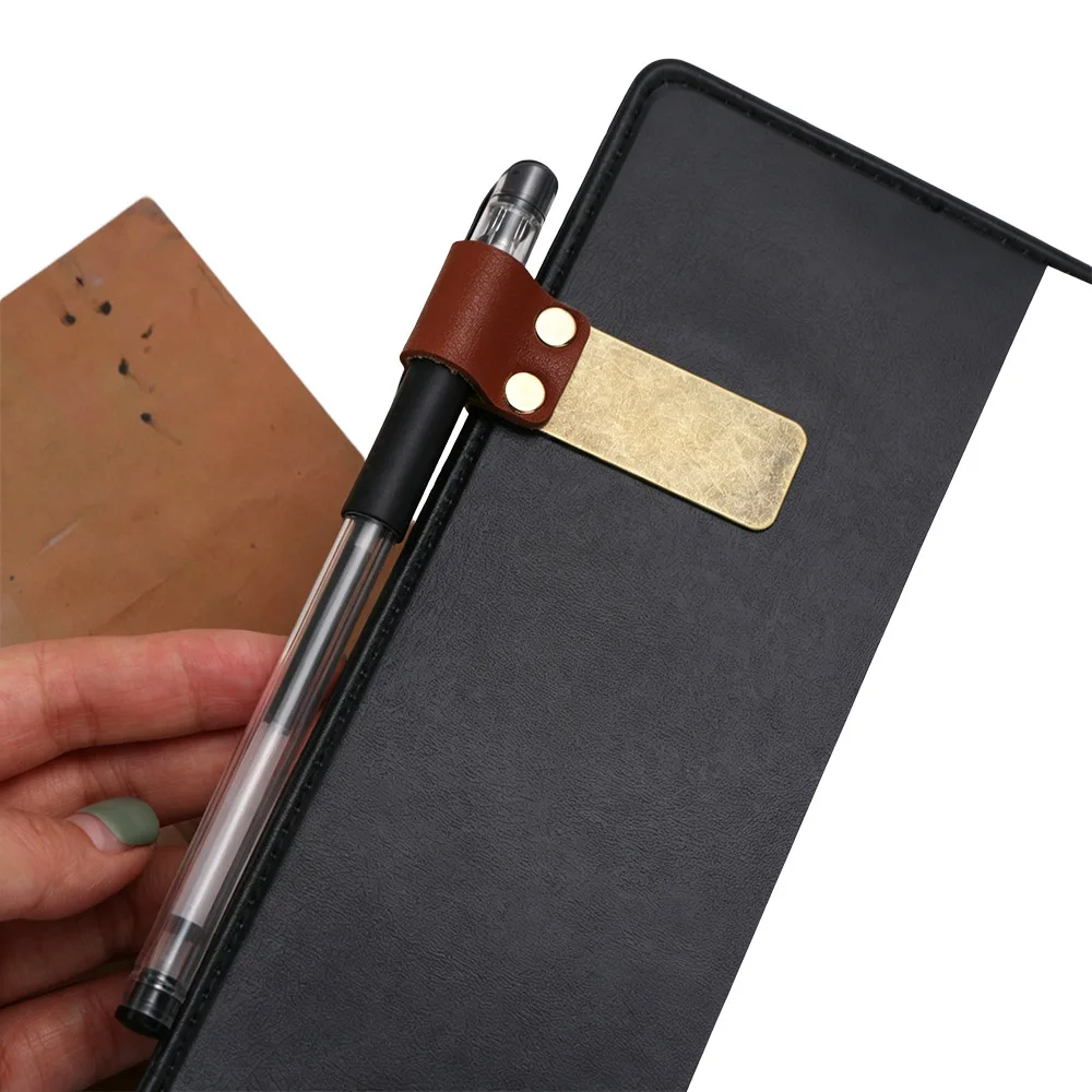 Office Accessories Stainless Steel Bookmark Notebook Paper Folder Pencil Holder Pen Loop Pen Holder Memo Clip Pencil Clip