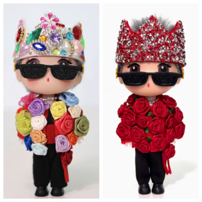 

Concert Doll With Red Rose Crown G Dragon Handmade Birthday Gift Keychain Pendant Anime Cosplay Collectible Figure For Fans