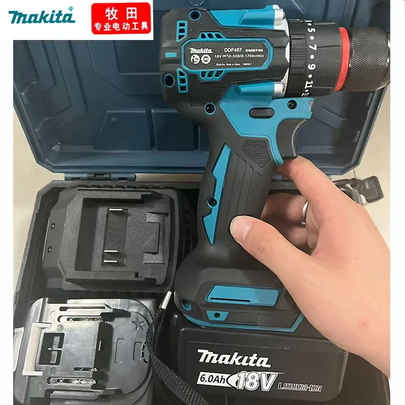 

2025 Original Makita 18V DDF487 impact drill 18v lithium battery screwdriver brushless 18V battery charging electric tool
